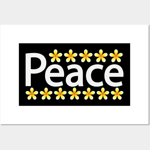 Peace creative text design Wall Art by BL4CK&WH1TE 